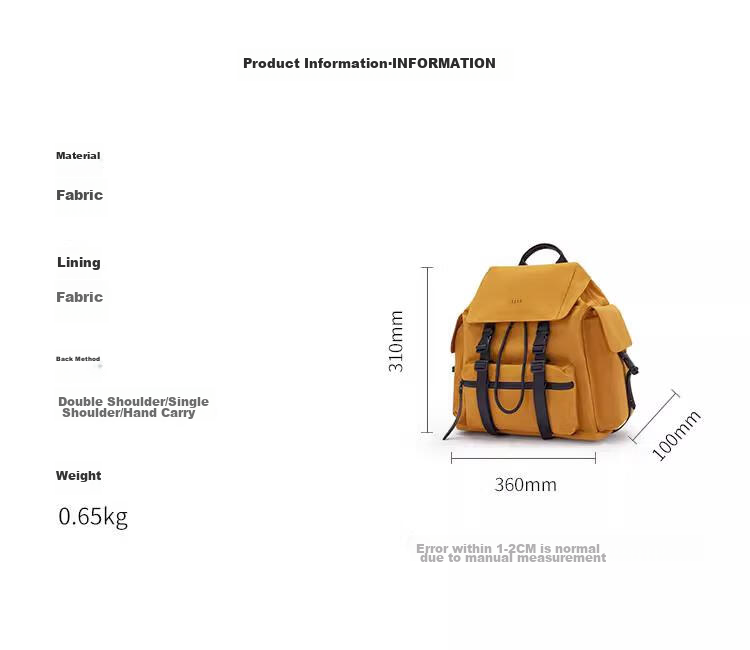 ELLE New Large Capacity Travel Backpack for Women, Laptop Bag, Birthday Gift for Middle And High School Students, 23207 Black 3