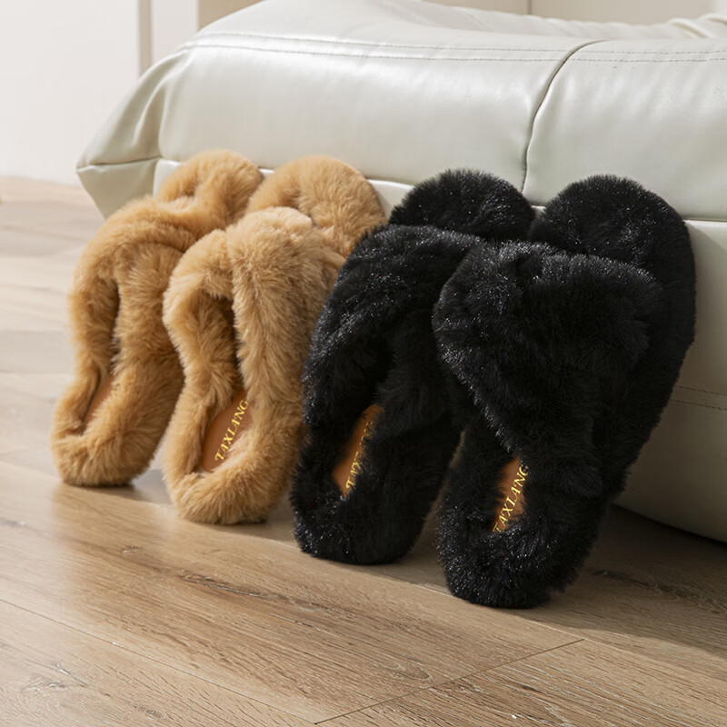 Taxiang Plush Slippers for Autumn And Winter, Warm And Versatile Home Use, Made of Plush Cotton, Model TY229 6