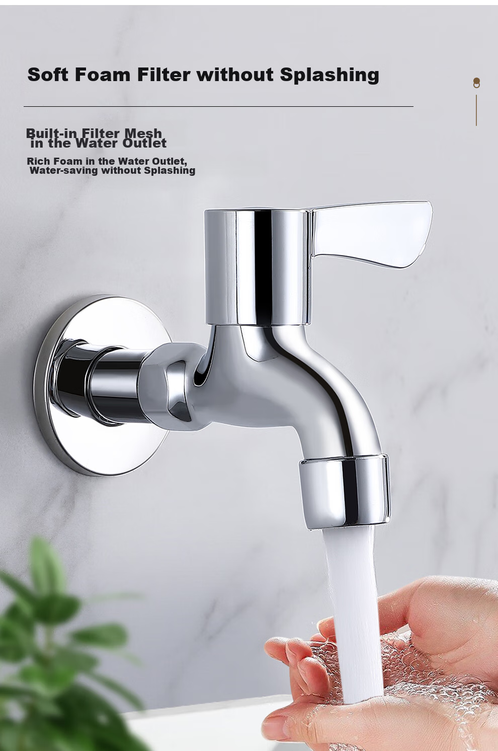 CVBAB All-Copper Extended Mop Sink Faucet, Thickened Quick-Open Spout Mop Sink Faucet, Mop Sink Faucet CV3511 7