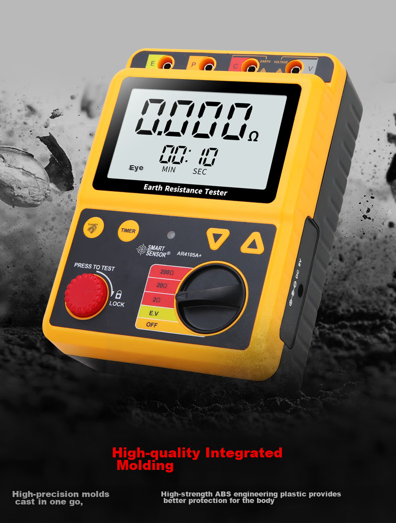 Xima AR4105A Ground Resistance Tester, Digital Lightning Protection Ground Resistance Meter 6