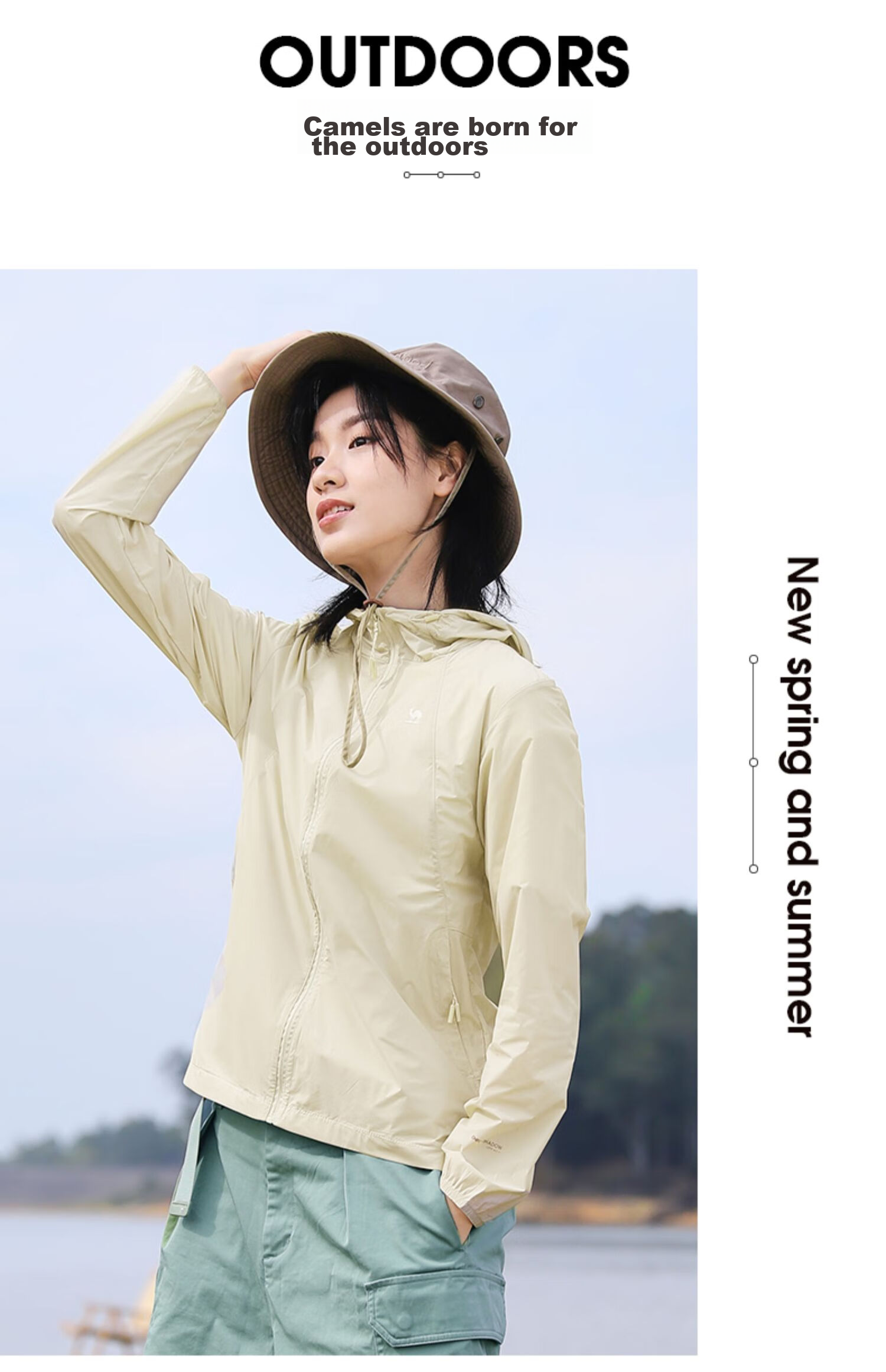 CAMEL Xiaoguangxin Sun Protection Jacket for Men, Outdoor Sun-Blocking Hooded Cool Fashion Casual Sun Protection Coat A012252006A 21