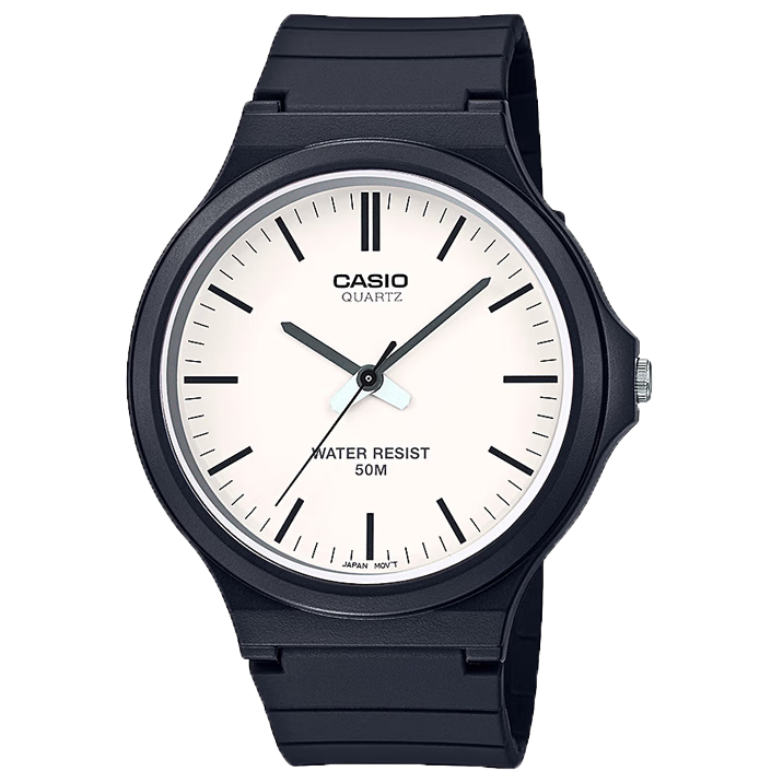 Casio Men's Watch, Small Black Dial, Analog Student Exam Watch, Unisex Couple's Quartz Watch for Men And Women, MW-240