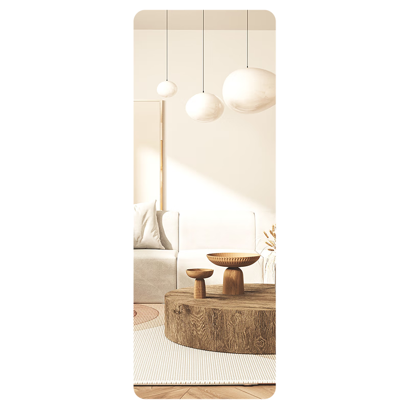 XIAOJIANGCAI Acrylic Soft Mirror Wall Sticker Self-Adhesive Full-Length Dressing Mirror Dormitory Home Use 60*150cm