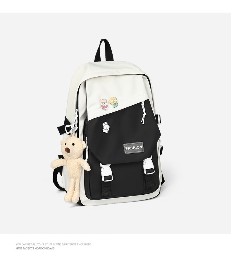 Viney High School Backpack for Middle School Girls, College Students, Primary School Students Grades 4-6 Children Ins Korean Style Backpack 15.6 Inch Laptop Backpack Large Capacity Fashionable Casual Travel Bag High Aesthetic Value Lightweight Stress-Reducing And Load-Reducing Simple Desig 23