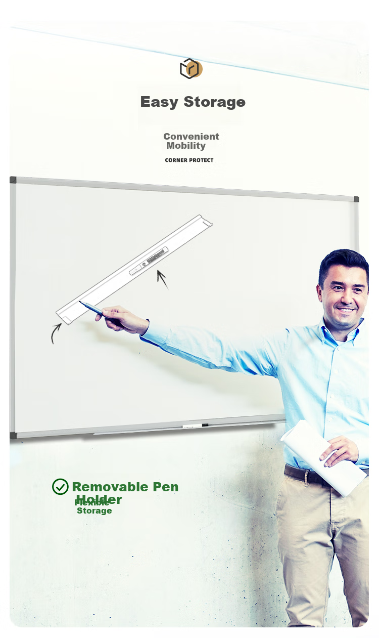 BBNEW 120*180cm Hanging Magnetic Whiteboard, Office Meeting Home Teaching Training Blackboard (Including Eraser/whiteboard Marker/magnetic Particles) NEWX120180 7