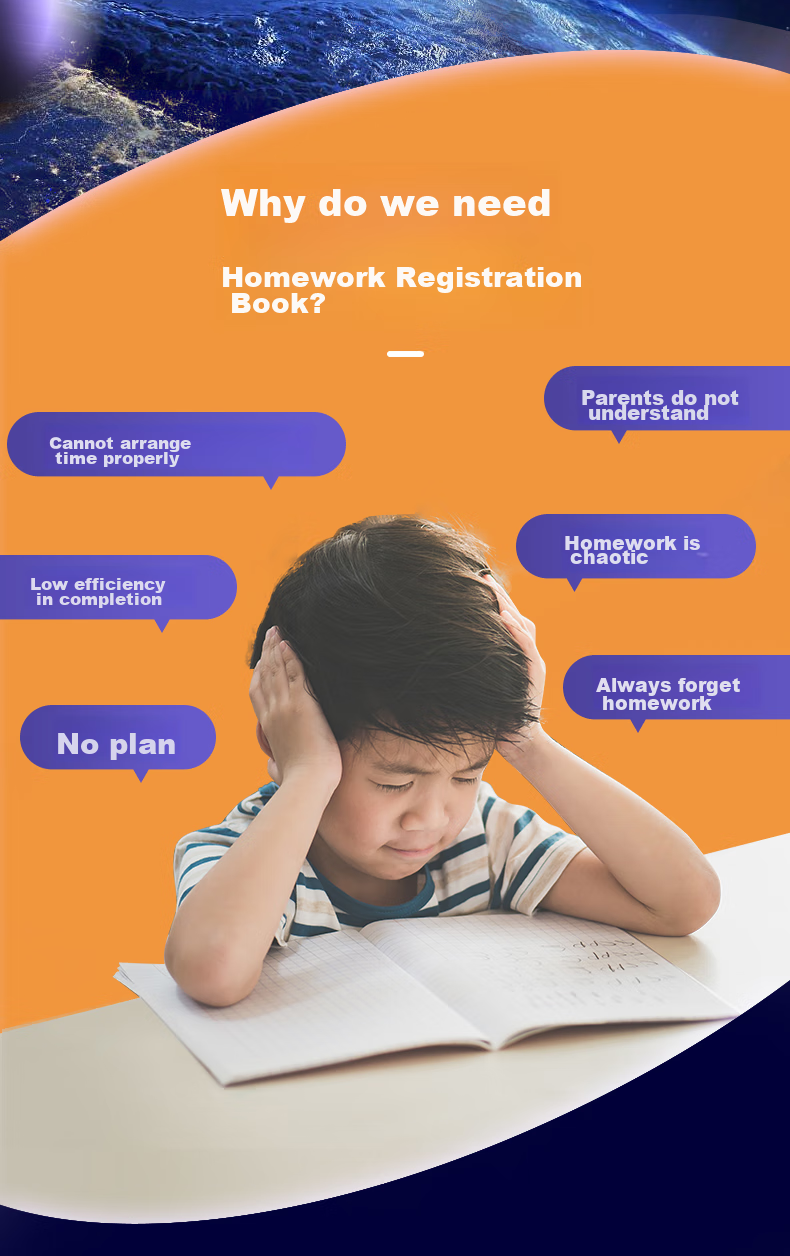 Huaxiawanjuan Elementary School Homework Record Book, Children's Home Homework Chinese And Math Subject-Specific Record Book Space Explorer Takeoff Edition A5/96 Pages 4