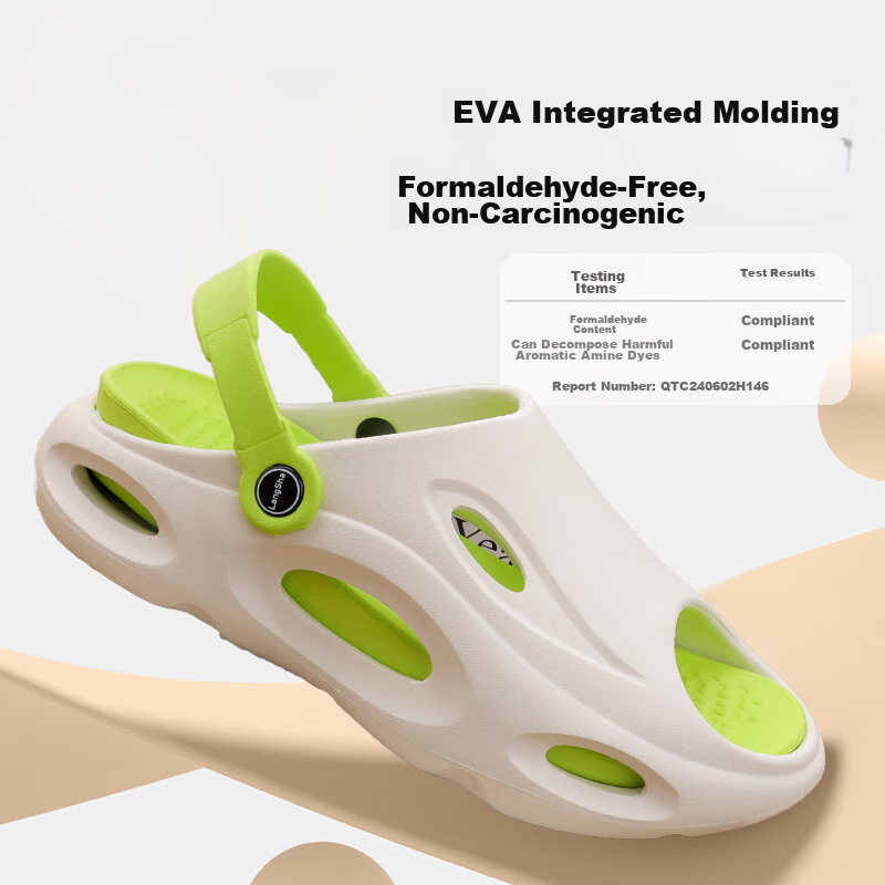 LangSha Men's Perforated Sandals, Outdoor Driving Sandals, Thick-Soled Non-Slip Slippers with Comfortable Feel for Beach Wear 23