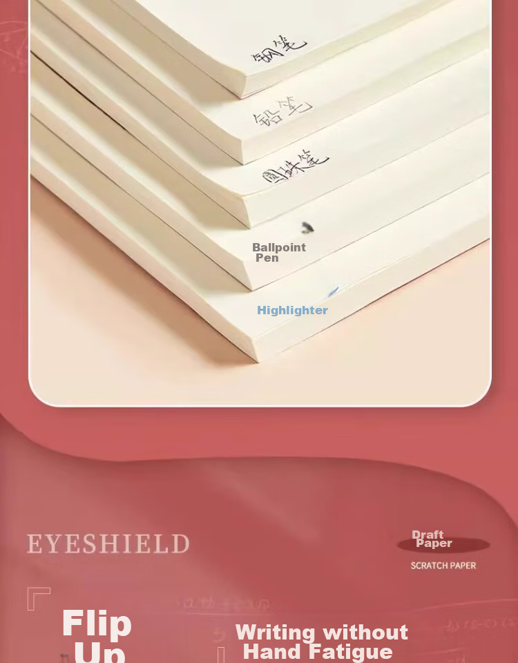 Faramon 5-Pack, 960 Pages, Thick High-Quality Draft Paper, Blank Notebook, Middle School Student Draft Paper, College Student Exam Preparation Specialized Scratch Paper, Bright Future High School Student Learning Tool 9