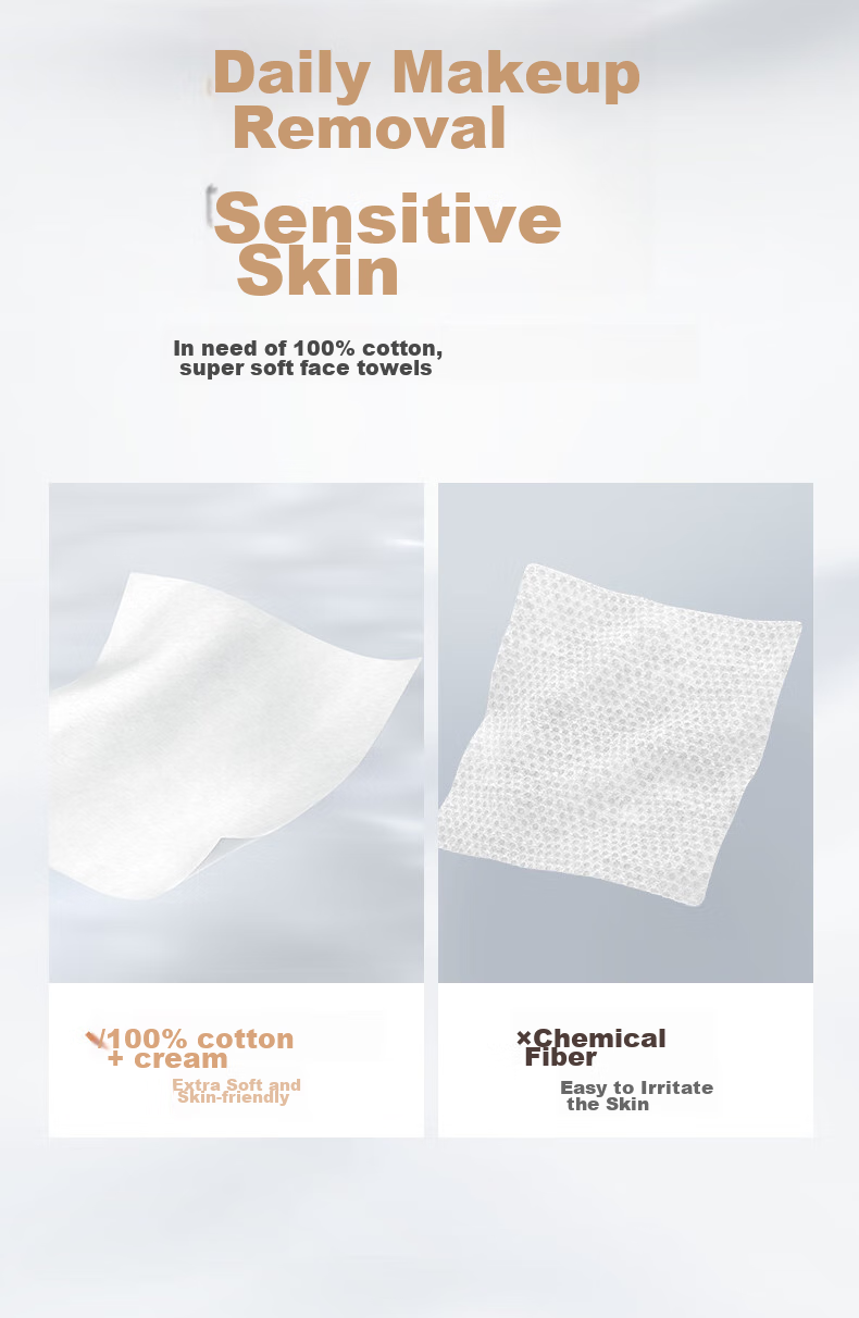 PurCotton Cream Face Towels, 20 Sheets Per Pack, Extra Thick Hanging Pure Cotton Soft Towels, Travel Size Portable Small Pack, 20*20CM 3