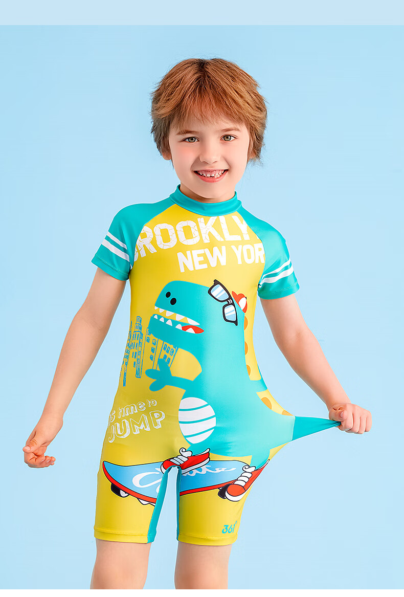 361° Children's Swimsuit, Boys' One-Piece Swimwear, Cartoon Cute Design for Young Kids, Summer Swimming Suit, Baby Hot Spring Bathing Costume 9