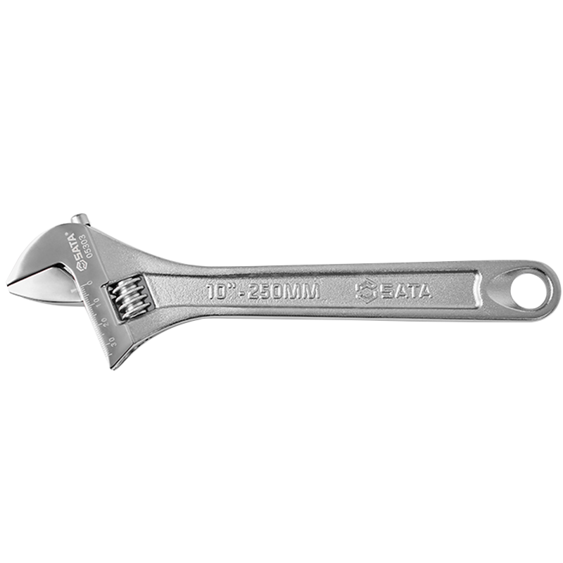 SATA Optical Handle Adjustable Wrench, 10-Inch Large Adjustable Head, Movable Jaws Wrench, 10" 05303