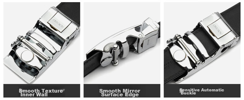 Aokang Men's Automatic Buckle Belt, Business Casual Waistband, Birthday Gift for Husband 5