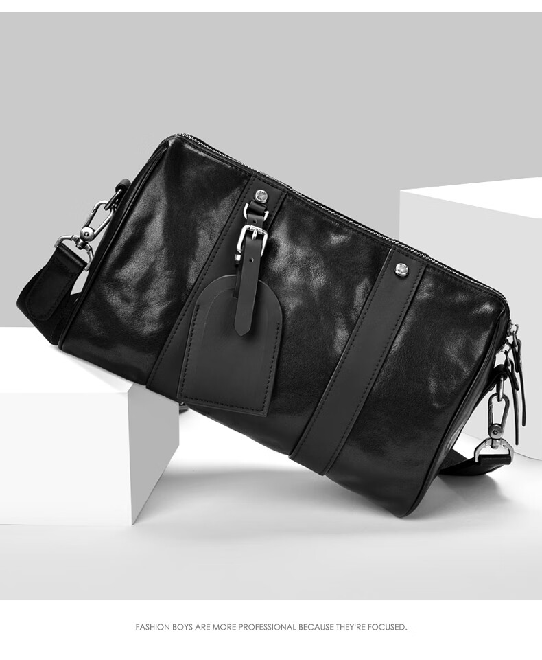 Pabojoe Top-Grain Leather Shoulder Crossbody Bag, Large Capacity Shoulder Bag, Commuter Backpack for Men, Versatile Fashionable Trendy Men's Bag 2