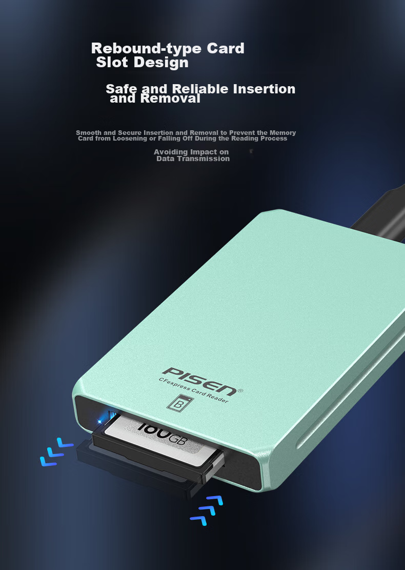 Pisen USB3.2 Card Reader, CFe And B-Card Reader, 10Gbps Transfer Speed, Type B Card Reader, Compatible with Apple IPhone 15/16, Tianxue, Canon, Nikon Camera Storage Cards 11