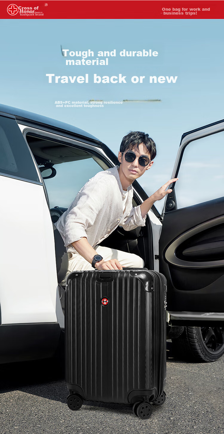 CROSSGEAR Swiss Army Knife Luggage, 28-Inch Large Capacity Suitcase, Password Lock Suitcase, Travel Case, Student Leather Suitcase for Men And Wome 10