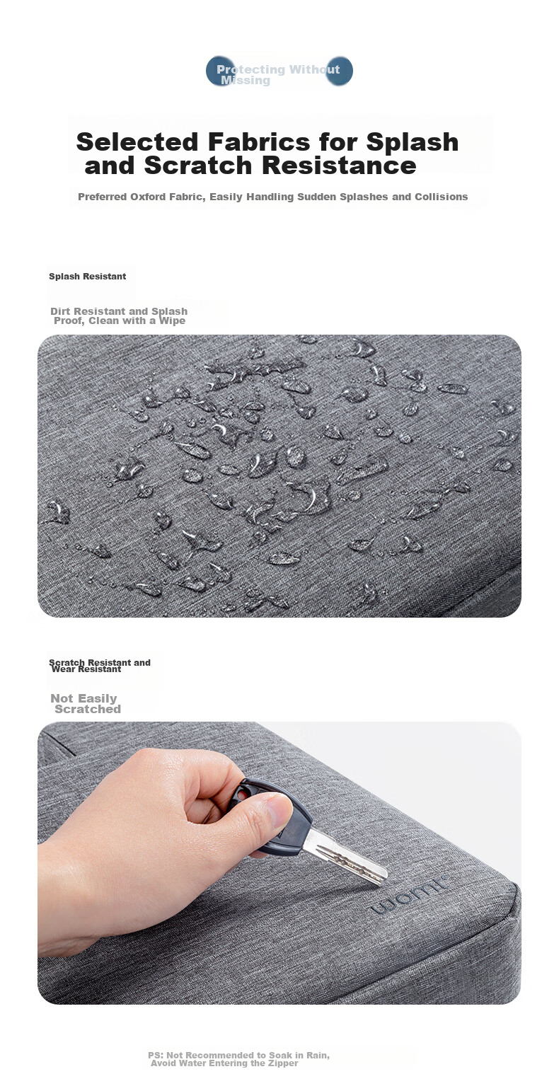 WOMT Inkless Laptop Bag Handheld 15.6/16 Inch Suitable for Apple Huawei Lenovo Legion Xiaomi ASUS Dell Gaming Laptops Large Capacity Shoulder Bag for Men And Wome 6