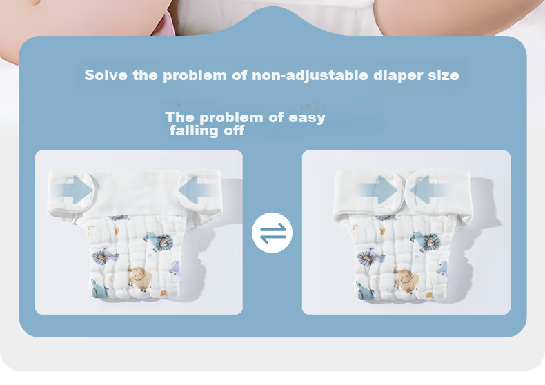 Betis Baby Washable Newborn Diaper Mustard Seed Leak-Proof Time+Fruit Bear 4-Pack L Size 22