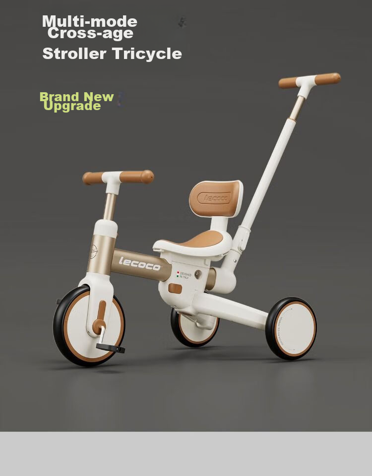 Lecoco Children's Tricycle, Baby Multifunctional Balance Bike, Transformable Lightweight Stroller for Toddlers Aged 1-5, Woke S3 9