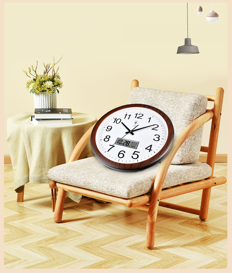 POLARIS Wall Clock, Living Room Perpetual Calendar Clock, Modern Quartz Clock, Fashionable Calendar Clock, Creative Wall Clock, 38cm 7
