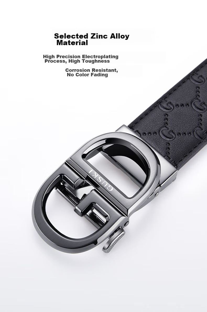 GUSKI Men's Genuine Leather Belt with Automatic Buckle, High-Quality Gift Box, Birthday Present for Boyfriend Or Husband 6