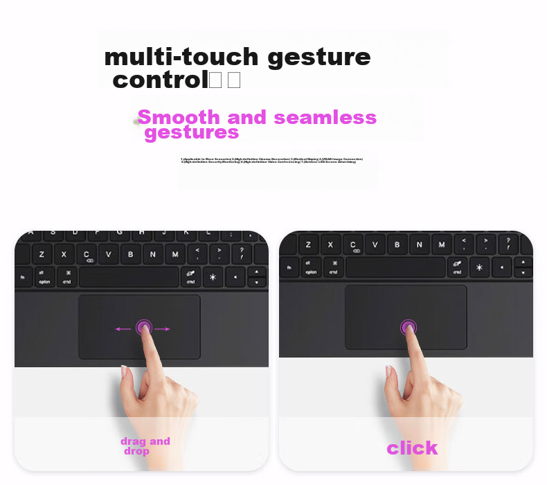 ALittleFlower Magnetic Floating Keyboard Case for IPad Pro And IPad Air 5 [Multi-Functional Touchpad] IPad Pro/Air 5/410.9 Student Gift New Year 15
