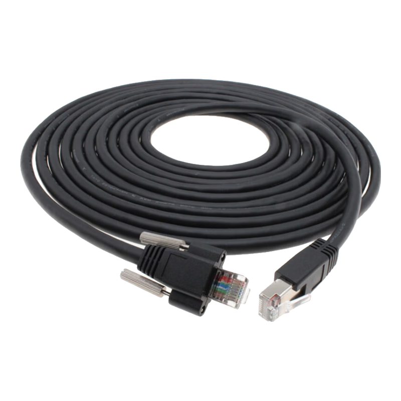 SHOCHAN High Flexible Gigabit Industrial Camera GIGE CCD Shielded Cable with Screws, Basler High Flexible Bend-Resistant Wear-Resistant 5 Meters SQ-WG15X Customizable Length