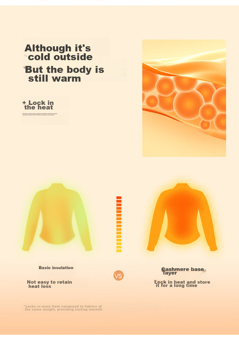 FitonTon Thick Crew Neck Base Layer, Winter Tight-Fitting Waist-Cinching Long-Sleeve T-Shirt, Slim-Fit Big Collar Top 3