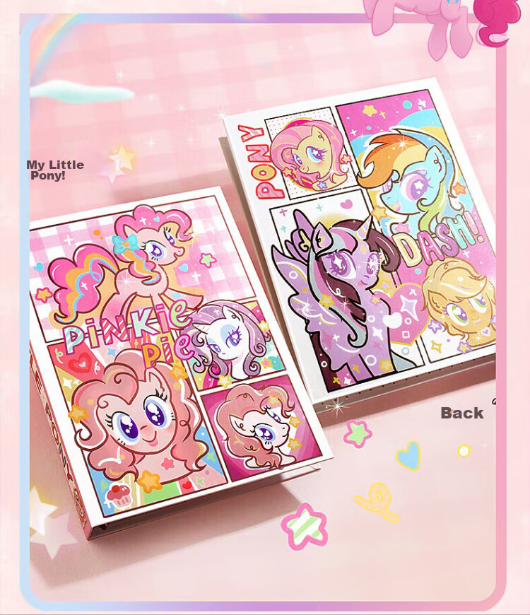 Jiamo Album, My Little Pony Hardcover Loose-Leaf Card Storage Book, Xiaohongshu Style, High-Quality Ins Niche Student Gift, 20 Double-Sided Pages, Yuanxiao Gift, Back-To Seaso 8