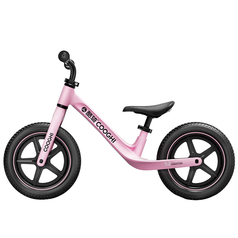 COOGHI Children's Balance Bike for Ages 1-5, Toddler Scooter, 10-Inch Lightweight Frame, Beginner S2 Yingxia Pink, Kuqi