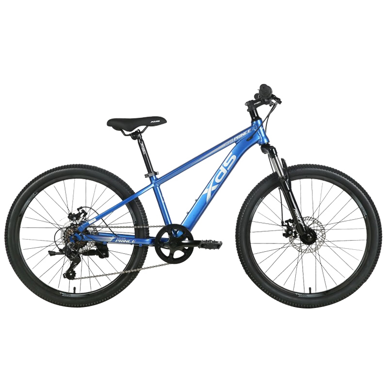 Xds Youth Mountain Bike Little Prince 7-Speed Disc Brake Internal Cable Routing Frame, Black And Silver, 24 Inches