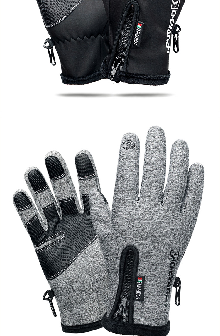 BWNK Outdoor Waterproof Gloves, Winter Zipper Touchscreen Gloves for Men And Women, Windproof Warm Fleece-Lined Gloves for Hiking And Skiing 13