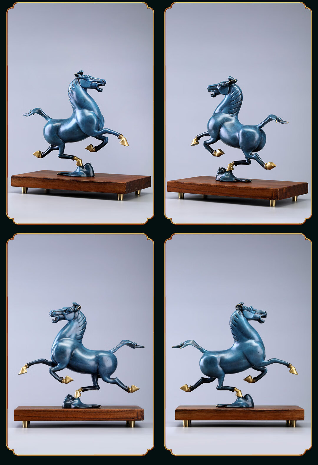 Damingtongjiang, Copper Horse Ornament for Office, High-End Living Room Entrance Hallway Wine Cabinet Craft, Housewarming And Business Opening Gift 3