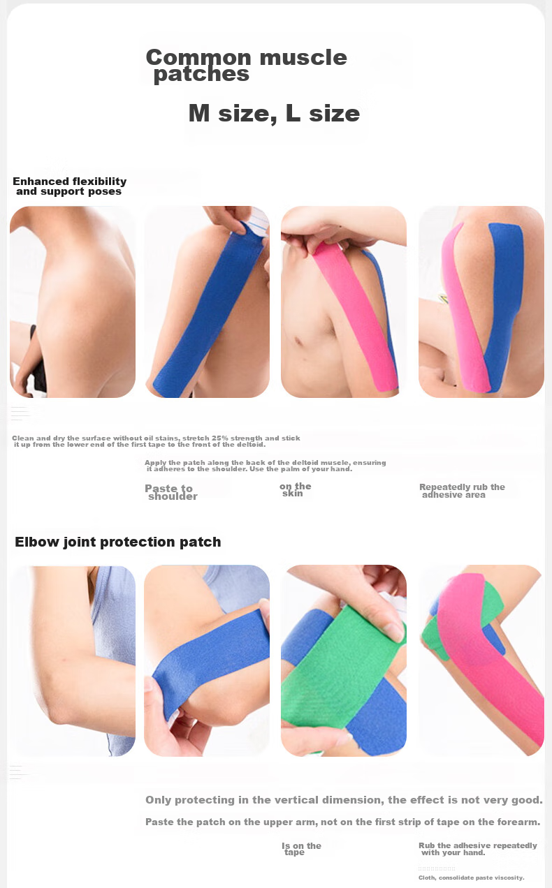 LP Pre-Cut Kinesiology Tape for Knee, Ankle, Marathon, Badminton, Muscle Support Tape 7010CK Skin Color 16