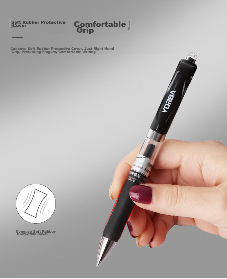 Youbili Retractable Gel Pen, Bullet Tip Signing Pen, 0.5mm Rollerball Pen, 12-Pack, 5202 Black 5