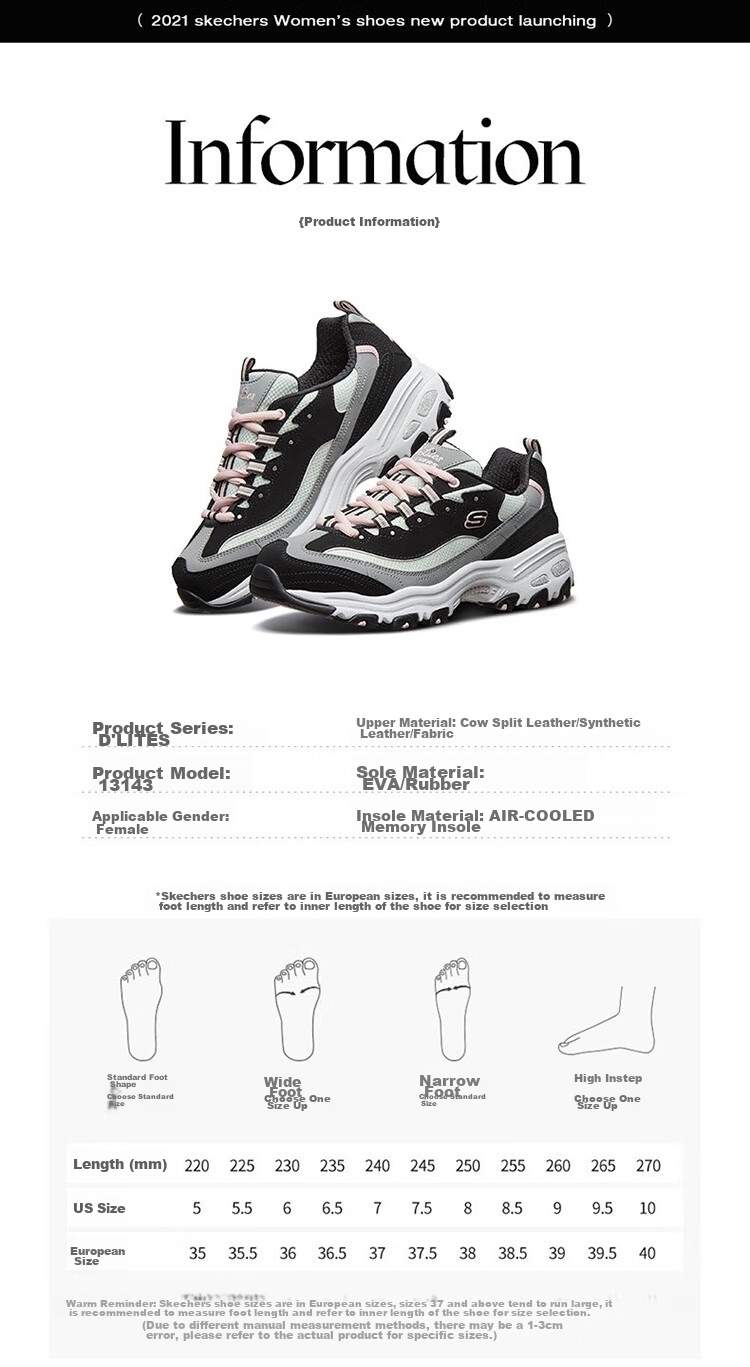 Skechers Colorful Bear Dad Shoes for Women, Platform Casual Sneakers with Thick Soles, Breathable Versatile Sports Shoes BKGY Black And Gray Size 36 10