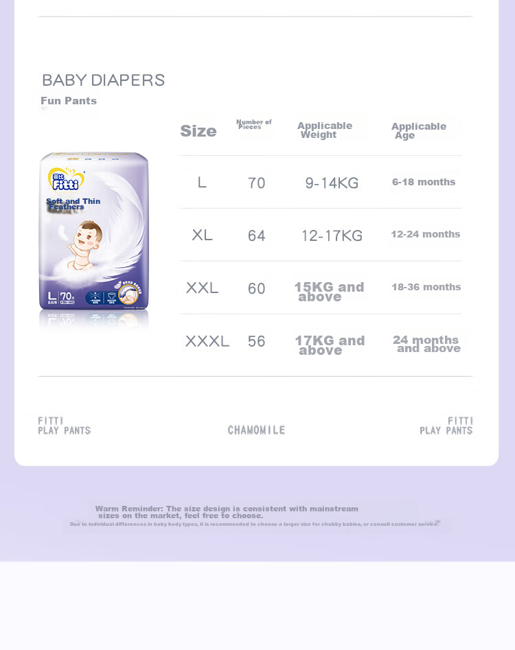 Fitti Soft And Thin Baby Diapers, XL Size, 66 Pieces (12-17kg), Gentle And Lightweight Diapering Experience 13
