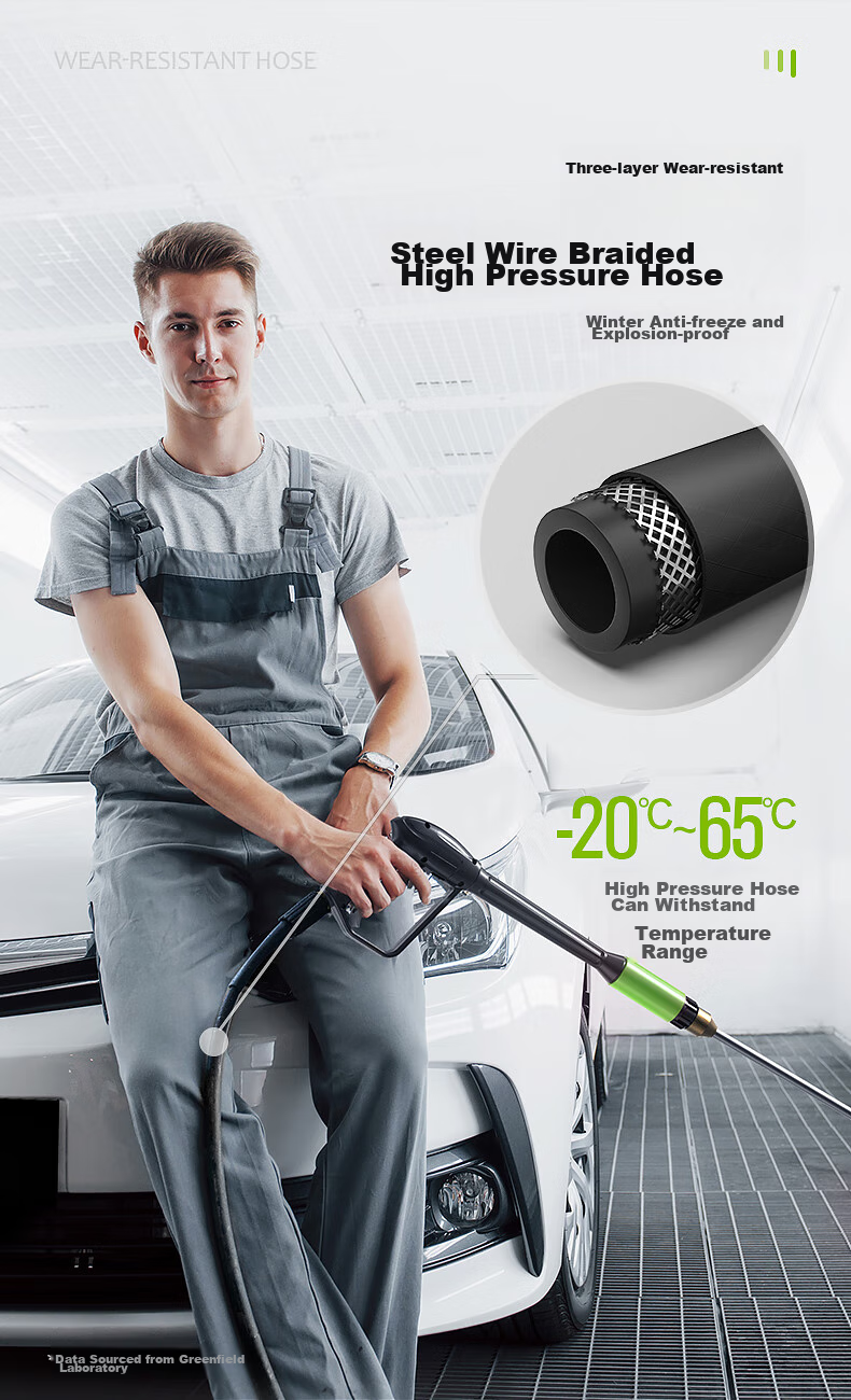 LUTIAN High-Pressure Car Washer, Garden Cleaning Powerful Flush Spray Gun, Washing Machine, High-Power Car Cleaning Tool, Household Hercules 11