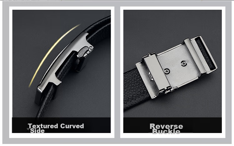 CROCODILE Men's Inner Belt, Top-Grain Leather, Automatic Buckle, Casual Waistband for Young Men, Gift 12968 for Boyfriend 6
