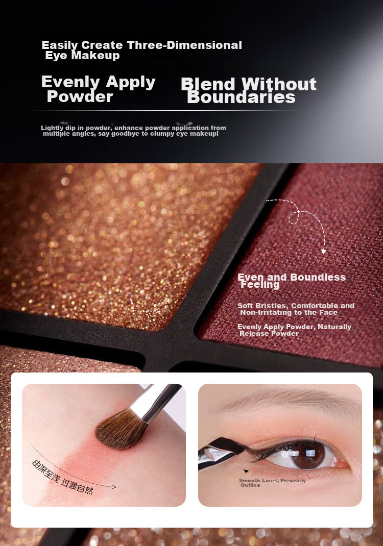 ENERGY Makeup Brush Eyeliner Knife Blade Brush, 1 Piece Master Series M136, Soft Skin-Friendly Cangzhou Makeup Brush, Soft Bristle Tool 5