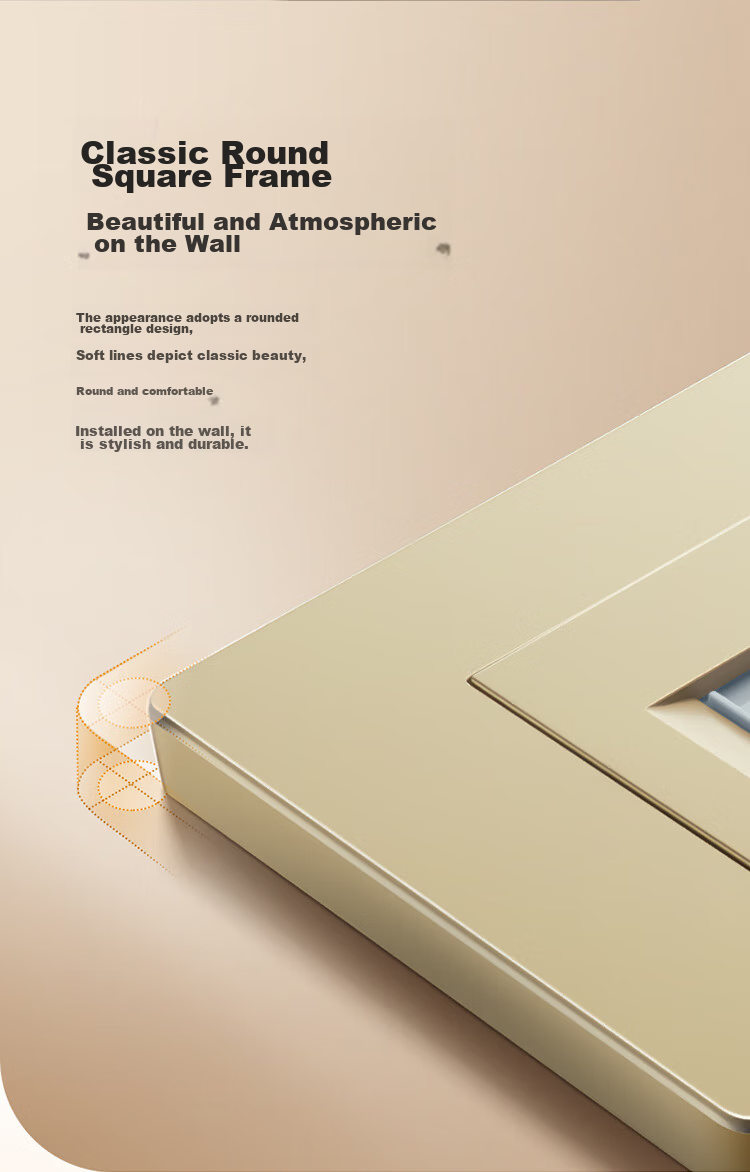BULL Switch Socket G07 Series Single Computer Cable Type Category Six Socket G07T102B(U6), Champagne Gold Concealed Installatio 3