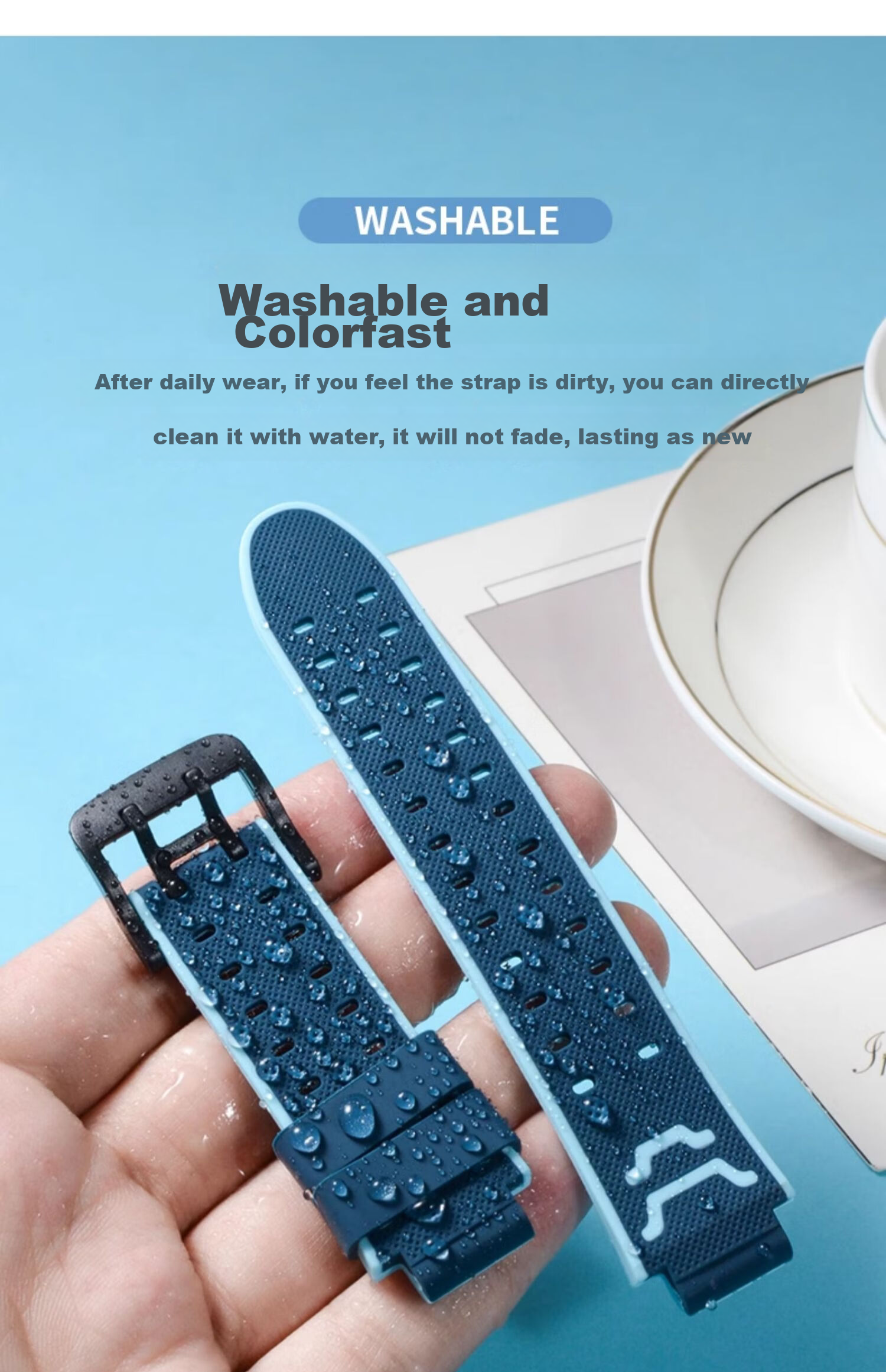 Iboann Suitable for Xiaotianc Z8A Watch Strap, Z11 Watch Strap, Silicone W2307ac, Children's Z10/Z9/z7s/z6apro Student Q5/N3/U5/D3/Q1A Watch Strap 8