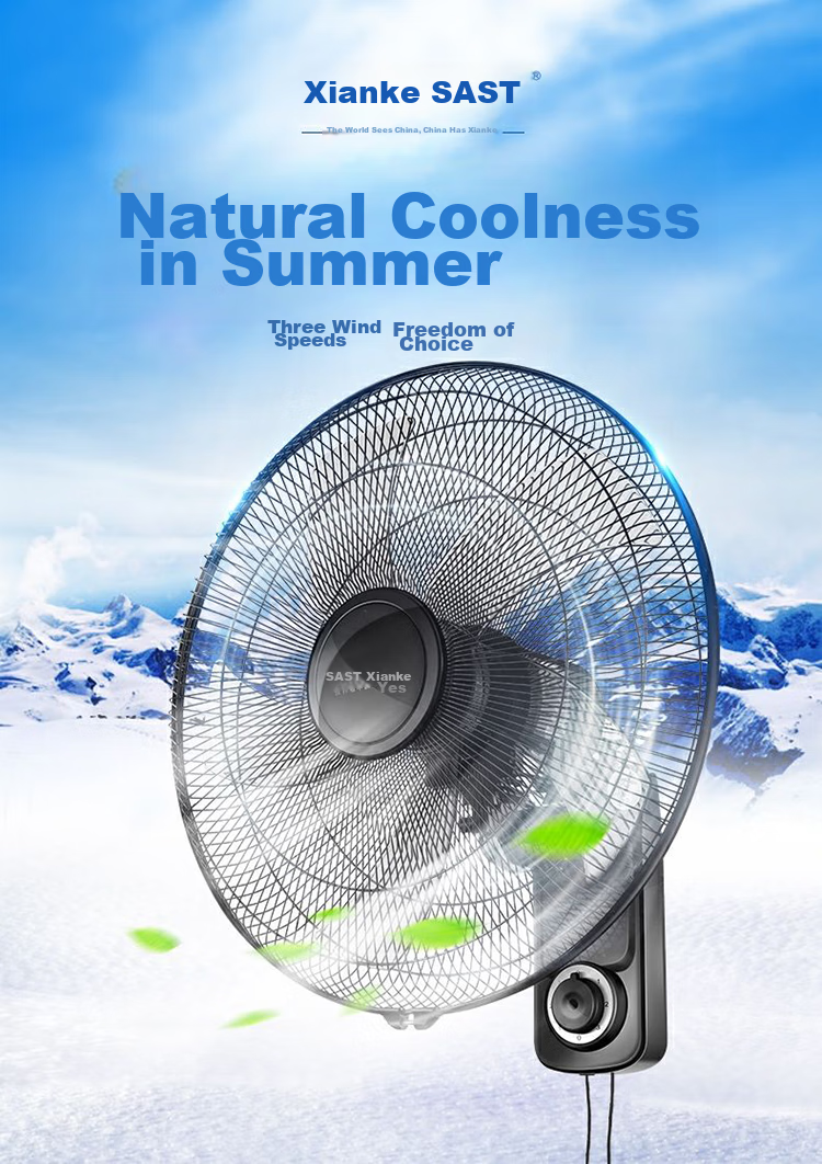 SAST Fan/wall Fan/18-Inch Five-Blade/wall Fan/electric Fan/AC Fixed Frequency/dining Room Dormitory Commercial High-Volume Fan FB-309 1