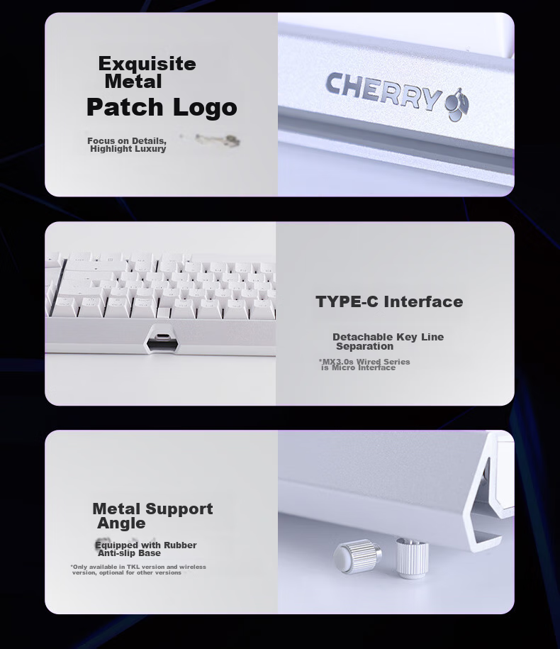 CHERRY MX3.0S Wireless Keyboard, Mechanical Keyboard with 108 Keys, Office And Gaming Keyboard with Bluetooth Triple-Mode, RGB Lighting Effects, Aluminum Alloy Shell, Compatible with Windows/Mac 15