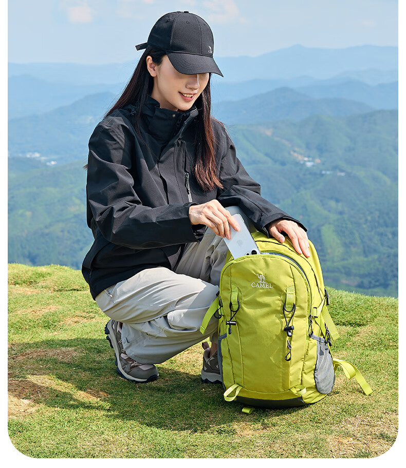 CAMEL Oxygen Pack Outdoor Mountaineering Backpack Double Shoulder Bag Sports Travel Hiking Water-Resistant Climbing Professional School Bag 9