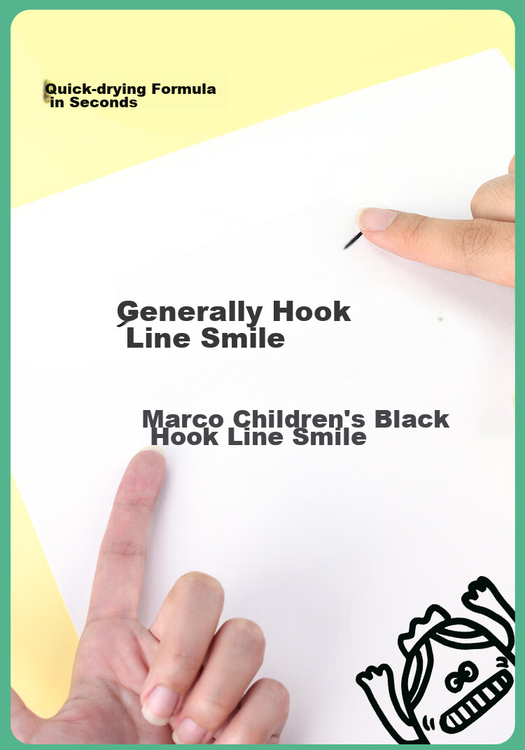 MARCO Dual-Tip Marker Pen for Children's Drawing, Thick Black Art Supplies for Kindergarten Doodling, Outline Drawing, Black Water-Based Pen, Marker Pen for Painting 6