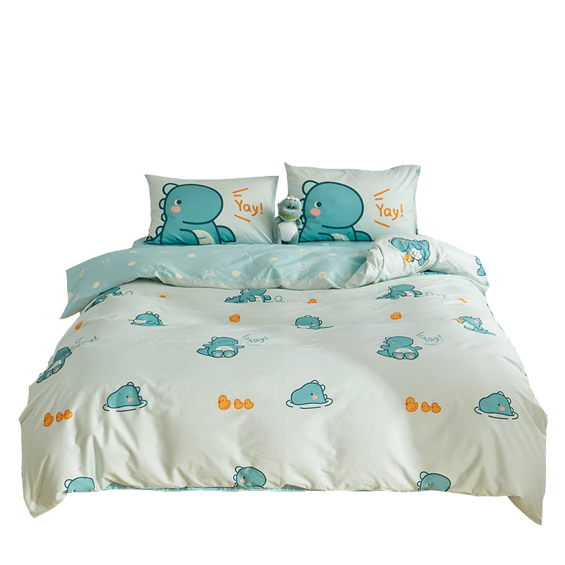 Dohia Home Textiles Pure Cotton Bedding Set, Double Size, Four-Piece Set Including Duvet Cover And Bed Sheet, for 1.8m Bed, 229*230cm