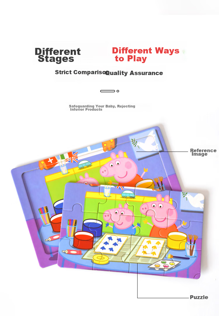 Danmiqi Children's Puzzle Toy, Peppa Pig Advanced Educational Toy for Boys And Girls, Early Learning Puzzle for Ages 3-6, Birthday Gift 8