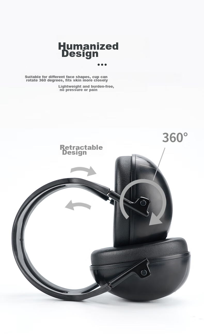 Jiansi Noise-Cancelling Earmuffs, Anti-Noise for Study And Shooting, Sleep-Use Anti-Loud Noise Earmuffs 6