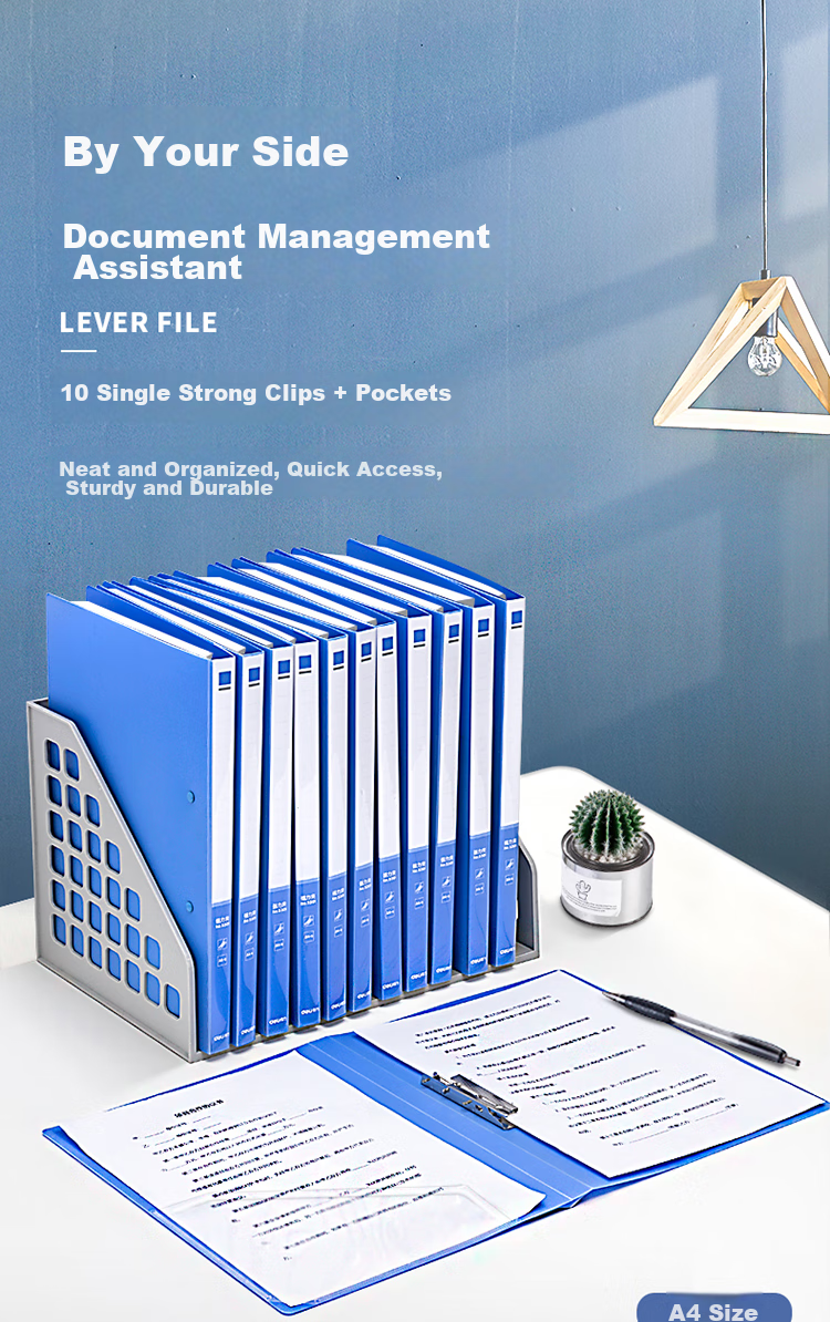 Deli 10 A4 Metal Single Strong Clip File Folders, Office Supplies Insert Pockets, Contract Tender Document Folders, Large Capacity Exam Paper File Folders, Poetry Recitation Clipboard, Office Supplies 27018 1