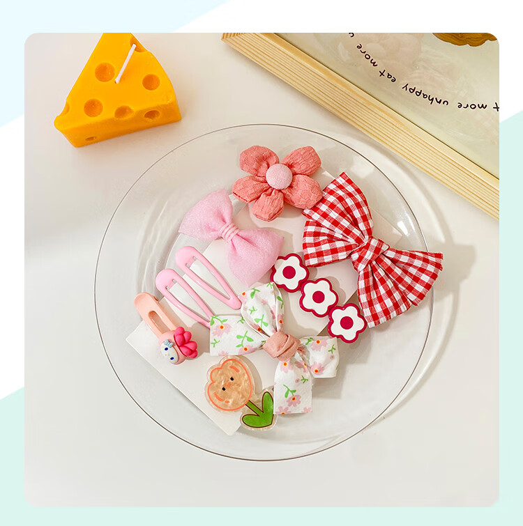 CHIMERA 9-Piece Children's Butterfly Hair Clips, Princess Baby Side Clips, Flower Hair Accessories, Girls' Mid-Autumn Festival Gift 14